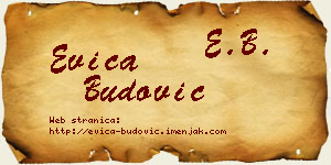 Evica Budović vizit kartica